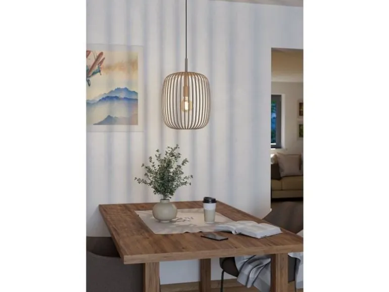 EGLO Leuchten Pendelleuchte ROMAZZINA beige E27