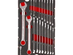 Einhell Einleger E-Case Gabelringschlüssel-Set, 19-teilig,