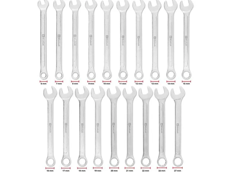 Einhell Einleger E-Case Gabelringschlüssel-Set, 19-teilig,