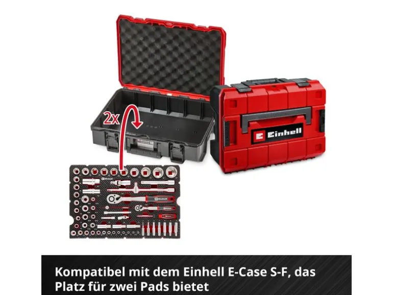 Einhell Einleger E-Case Stecknüsse und Ratschen, 60-tlg.