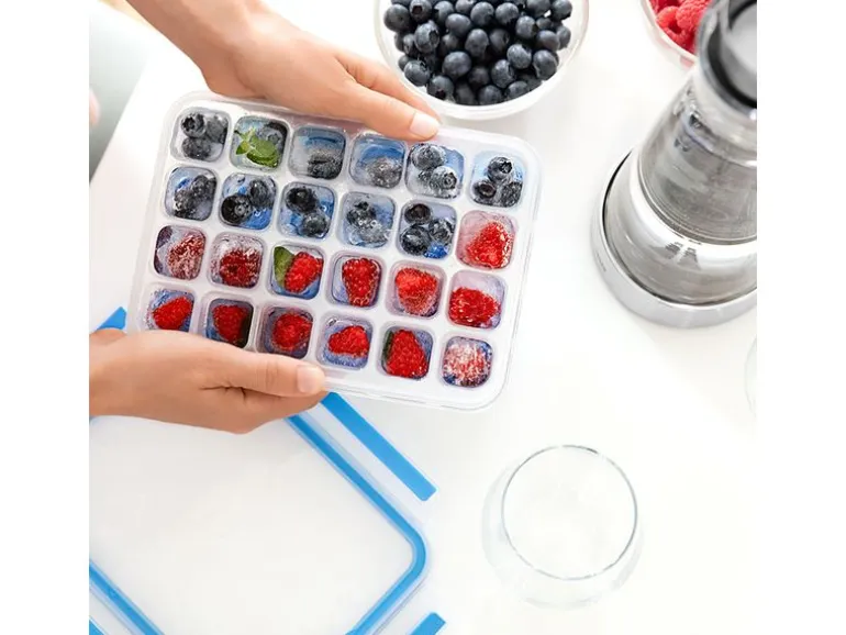 Emsa Eiswürfelbox Clip & Close Blau/Transparent