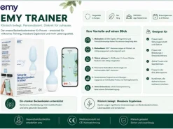 Emy Beckenbodentrainer mit App-Steuerung Blau Weiss
