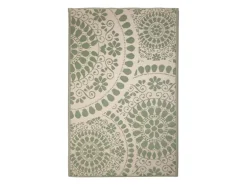 Esschert Design Teppich Outdoor 121 x 182 cm, Grün/Weiss