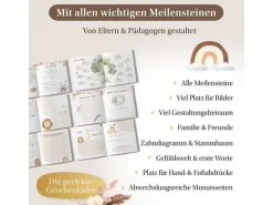 Eulentaler Babyalbum Boho Gold Leinen, 92 Seiten