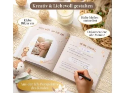 Eulentaler Babyalbum Gold Leinen, 92 Seiten