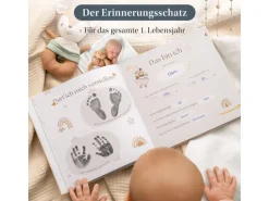 Eulentaler Babyalbum Gold Leinen, 92 Seiten