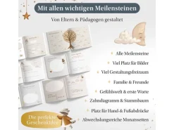 Eulentaler Babyalbum Scandi Gold Leinen, 92 Seiten