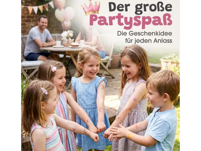 Eulentaler Tattoo Set für Kinder Einhorn Motive 100 Stück