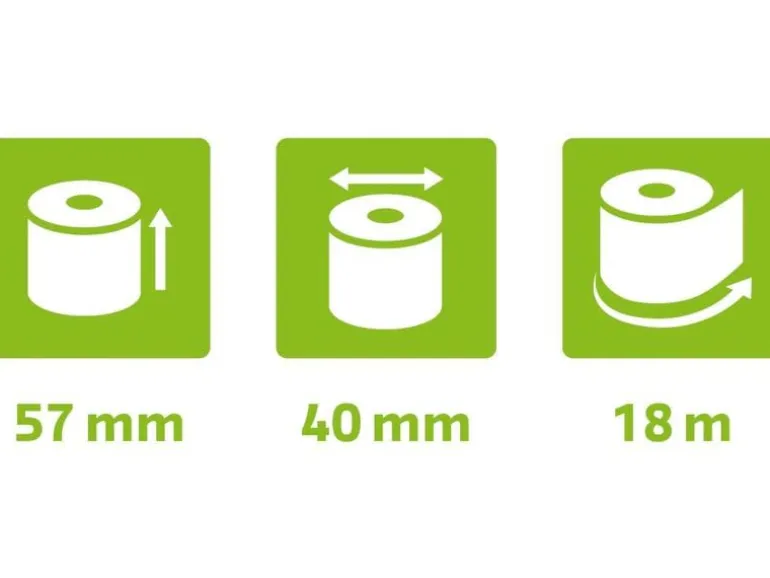 Exacompta Thermo-Papierrolle 57 x 40 x 12 mm, 18 m, 10 Stück