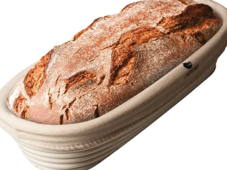 Exitoso Gärkorb Beige/Weiss Ø35 x 15 cm