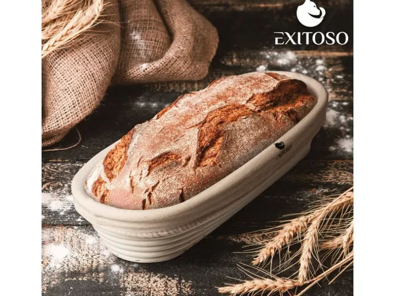 Exitoso Gärkorb Beige/Weiss Ø35 x 15 cm