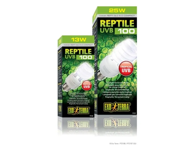 Exo Terra Terrarienlampe Reptile UVB100 E27, 13W, 15.4 cm