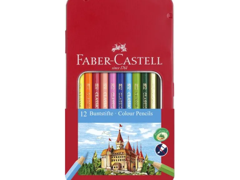 Faber-Castell Farbstifte Hexagonal 12er Metalletui