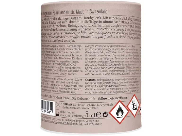 Farfalla Geschenkset Duftarmband Beschütztsein 5 ml