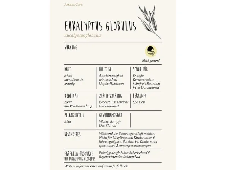 Farfalla Ätherisches Öl Eukalyptus globulus bio Wildsammlung 10 ml