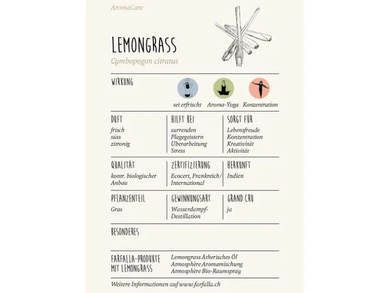Farfalla Ätherisches Öl Lemongrass bio 10 ml