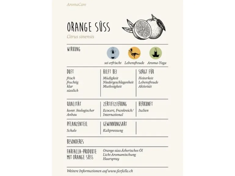 Farfalla Ätherisches Öl Orange süss bio 10 ml