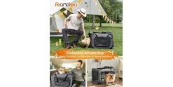 Feandrea Transportbox für Hunde & Katzen M, grau