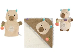 fehn Bade-Set «Capybara Clara» Kapuzenbadetuch