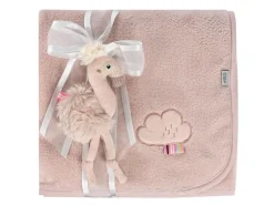 fehn Geschenkset Kuscheldecke Flamingo