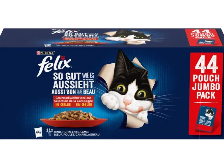 Felix Nassfutter AGAIL Fleisch Auswahl, 44 x 85 g