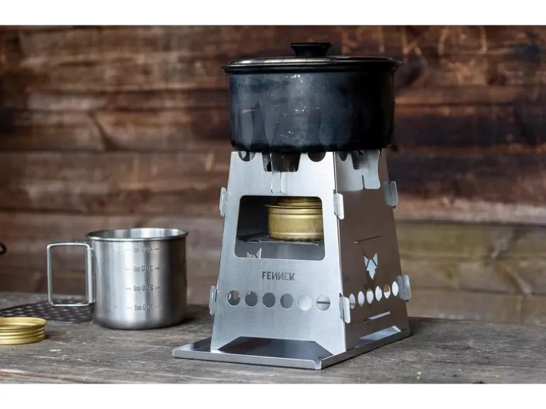Fennek Grill Campingkocher Hobo Premium, Edelstahl
