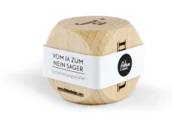 Fidea Design Entscheidungswürfel, Buchenholz, 4 x 4 cm