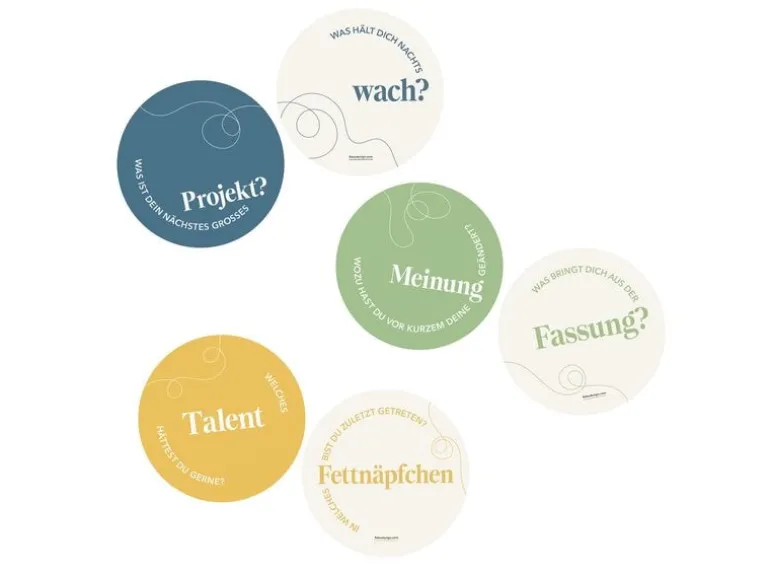 Fidea Design Glasuntersetzter Themawechsel Smalltalk, 12 Stück