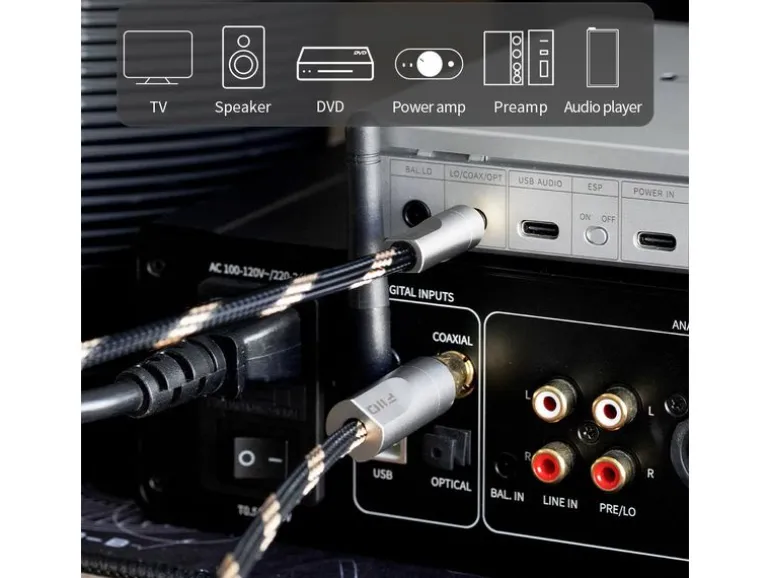 FiiO AUX Kabel 3.5 mm Klinke auf RCA 0.2 m