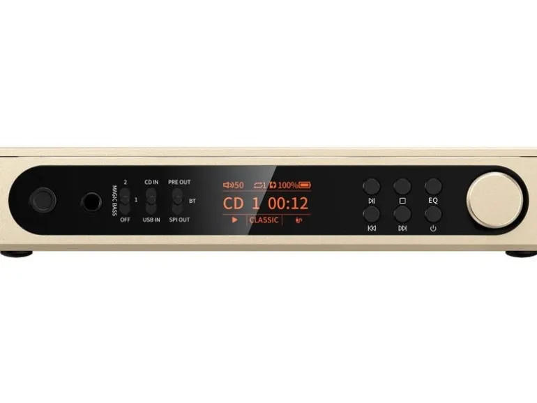 FiiO CD Player Titanium Gold, 0.96 Zoll LCD