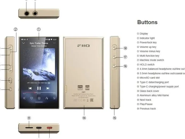 FiiO HiRes-Player M21 Blau