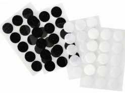 Folia Klettpunkte Selbstklebend, Ø 20 mm Schwarz/Weiss