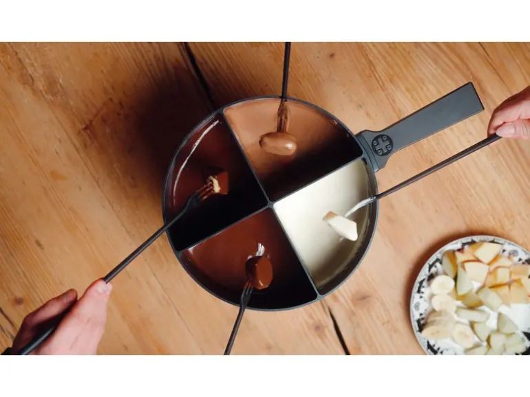 4Fondue Fondue-Caquelon Schwarz
