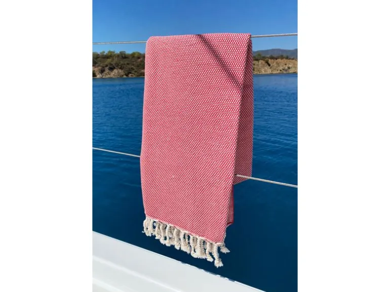 Foutastic Likya – Red Baumwolle dunkelrot 95 x 190 cm