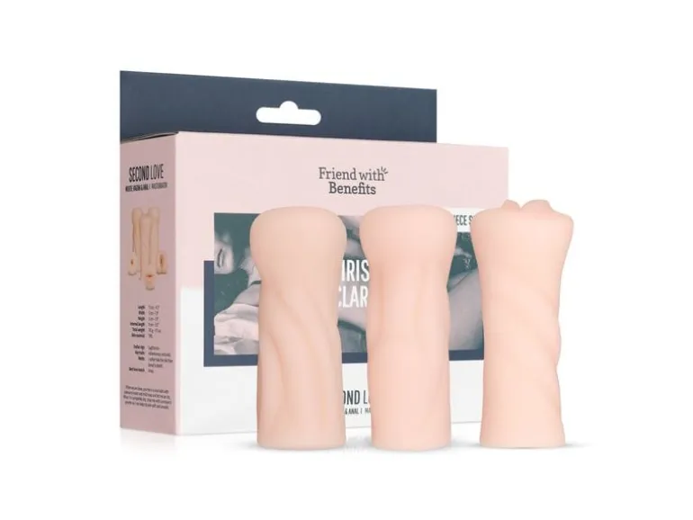 Friend with Benefits Set von 3 Masturbatoren Beige