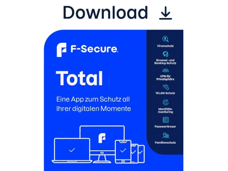 F-Secure Total Security ESD, Vollversion, 3 Geräte, 1 Jahr