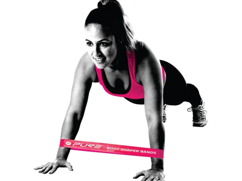 FTM Fitnessband 3er-Set, leicht bis stark, Lila/Rosa/Grau