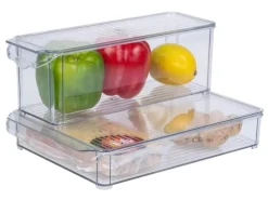 FTM Kühlschrankorganizer 4-teilig, Transparent