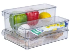 FTM Kühlschrankorganizer 4-teilig, Transparent