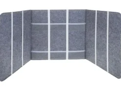 FTM Schreibtischtrennwand 39 x 121 cm, Grau