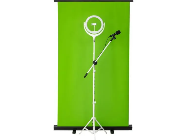 FTM Streaming Kit (Green Screen, Mikrofon, Tripod)