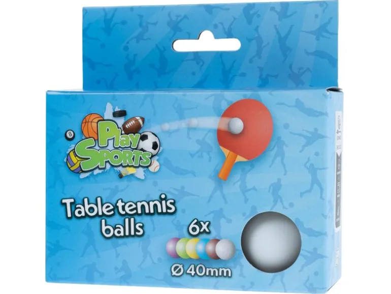 FTM Tischtennisball 6 Stück, mehrfarbig