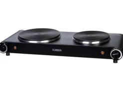 FURBER Doppelkochplatte Schwarz, 1500 W / 1000 W