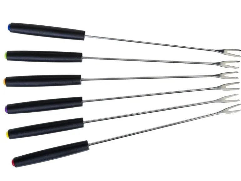 FURBER Fondue-Set Alpy 9 Teile, Schwarz/Weiss