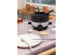 FURBER Fondue-Set Alpy 9 Teile, Schwarz/Weiss