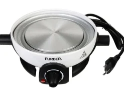 FURBER Fondue-Set Alpy 9 Teile, Schwarz/Weiss