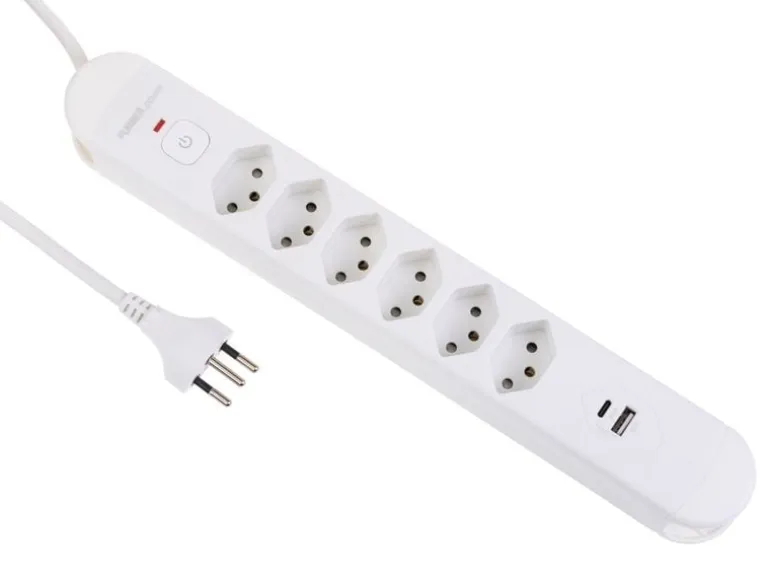 FURBER.power Steckdosenleiste Tuttovario 6 x T13, 1 x USB C, 1 x USB A