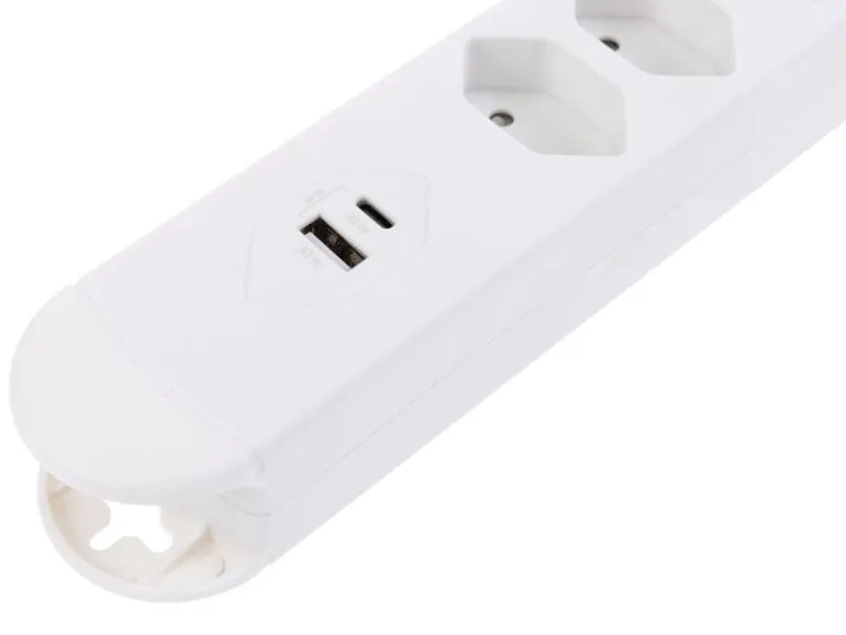 FURBER.power Steckdosenleiste Tuttovario 6 x T13, 1 x USB C, 1 x USB A