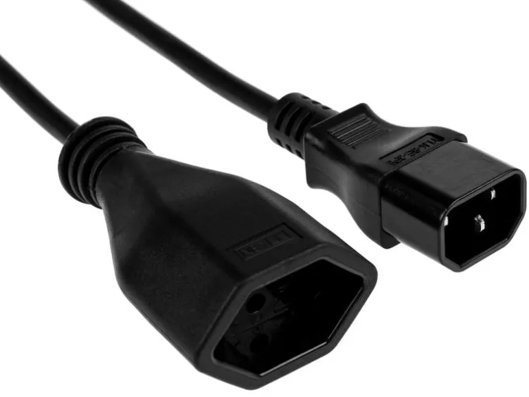 FURBER.power Verlängerungskabel C14-T13 0.3 m Schwarz