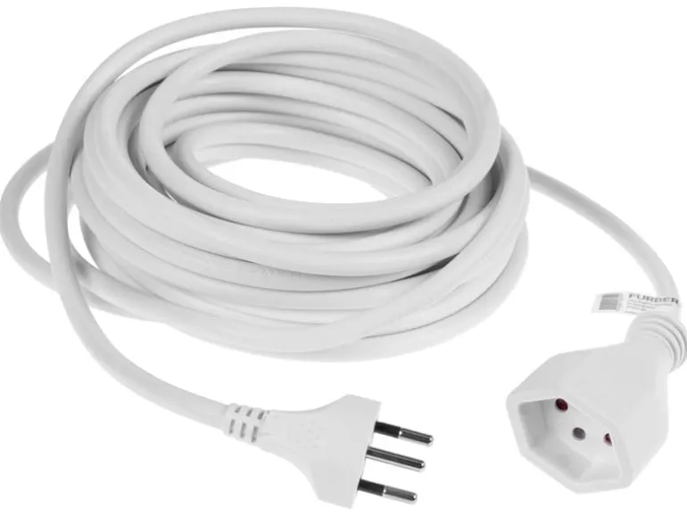 FURBER.power Verlängerungskabel T13-T12 10 m Weiss